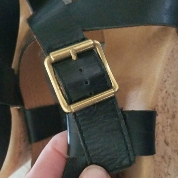 🔮 Clarks Black Cork Wedge Sandals size 9 - Picture 9 of 9